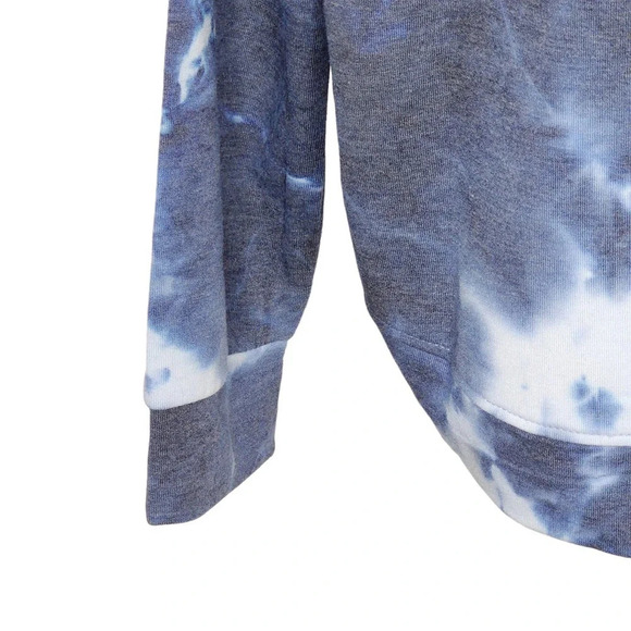 Rae Dunn Womens Miss Independent Tie Dye Crew Neck Sweatshirt Size Large Blue - Picture 13 of 14